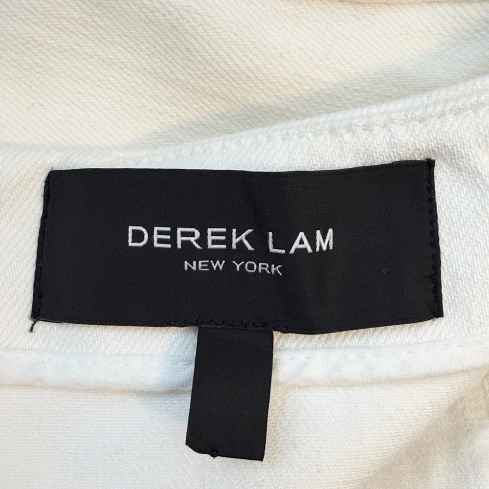 Derek Lam White Stretch Denim Midi Dress Sz 8 - Picture 6 of 12